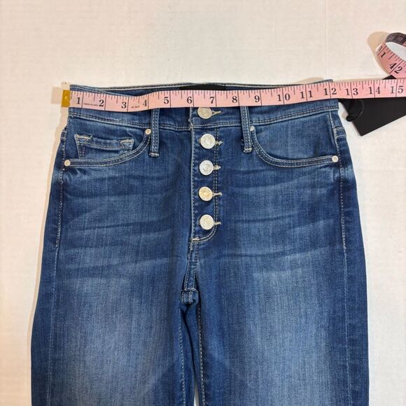 Black Orchard Gigi High Rise Straight Leg NEW Size 24 Color Little Boy Blue - Picture 12 of 15